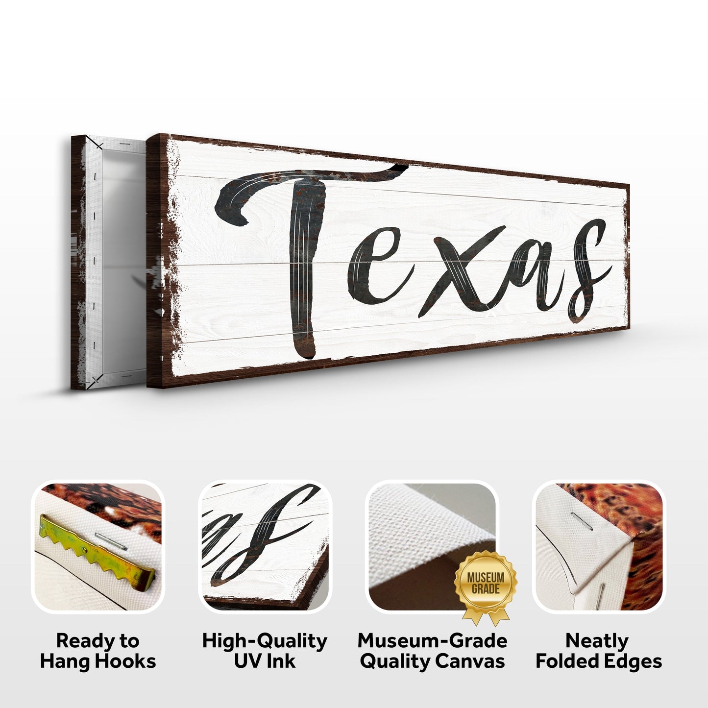 Texas Home Canvas Wall Art Sign