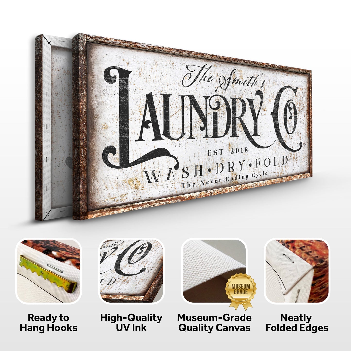 Never-Ending Cycle Laundry Room Canvas Wall Art