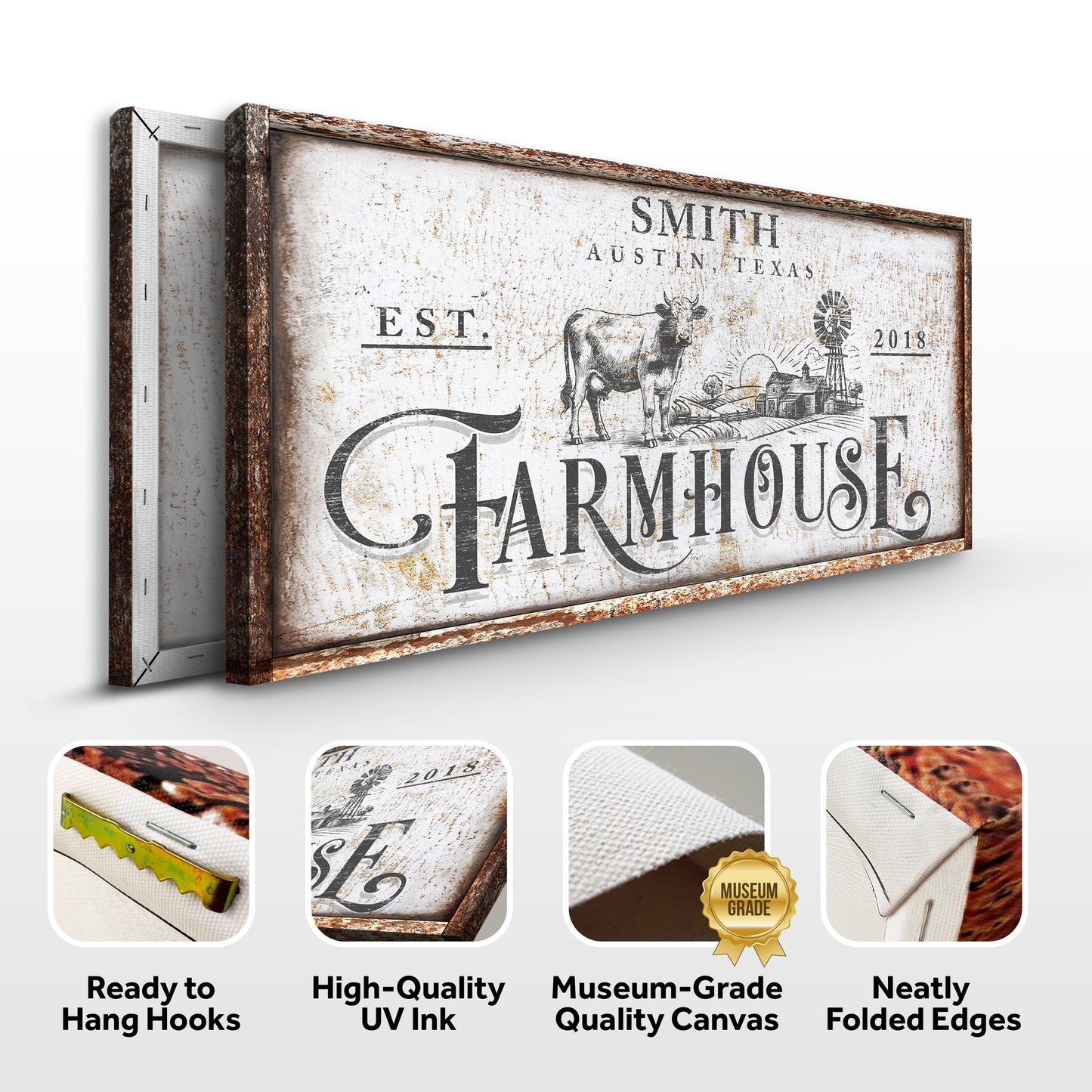 Rustic Vintage Farmhouse Canvas Wall Art II