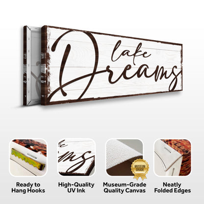 Lake Dreams Canvas Wall Art Sign