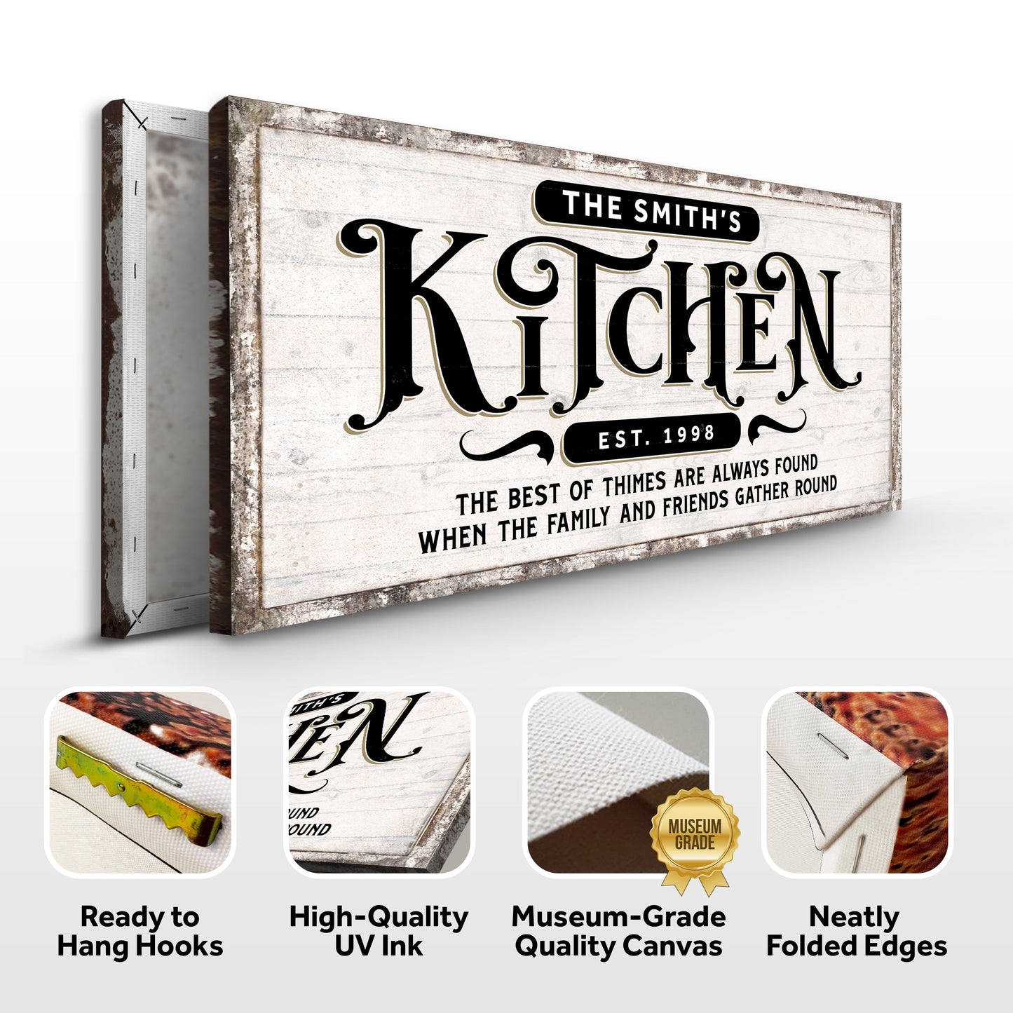 Kitchen Wall Art Canvas Sign for Home