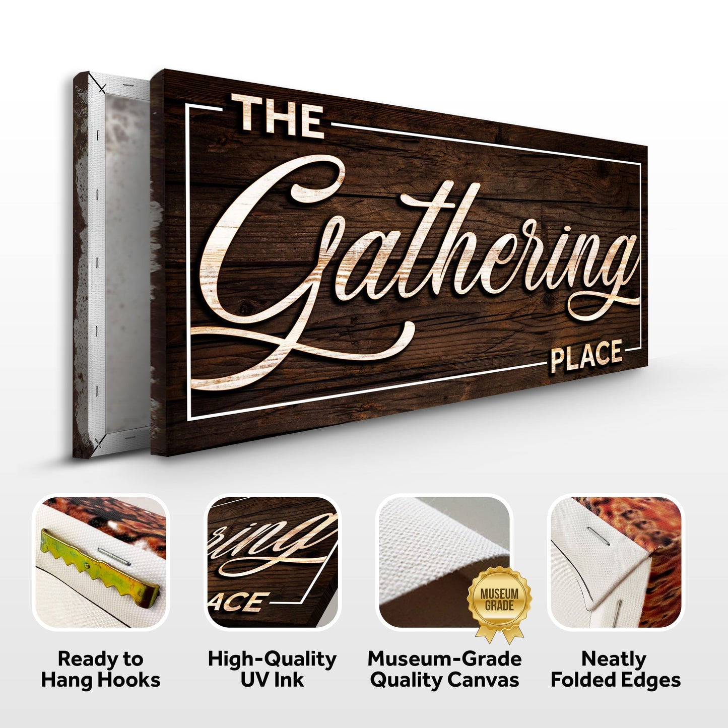 The Gathering Place Canvas Wall Art Sign