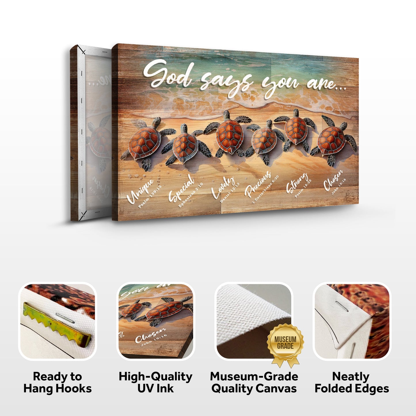 God Says You Are Canvas Wall Art - Faith Affirmation Sign