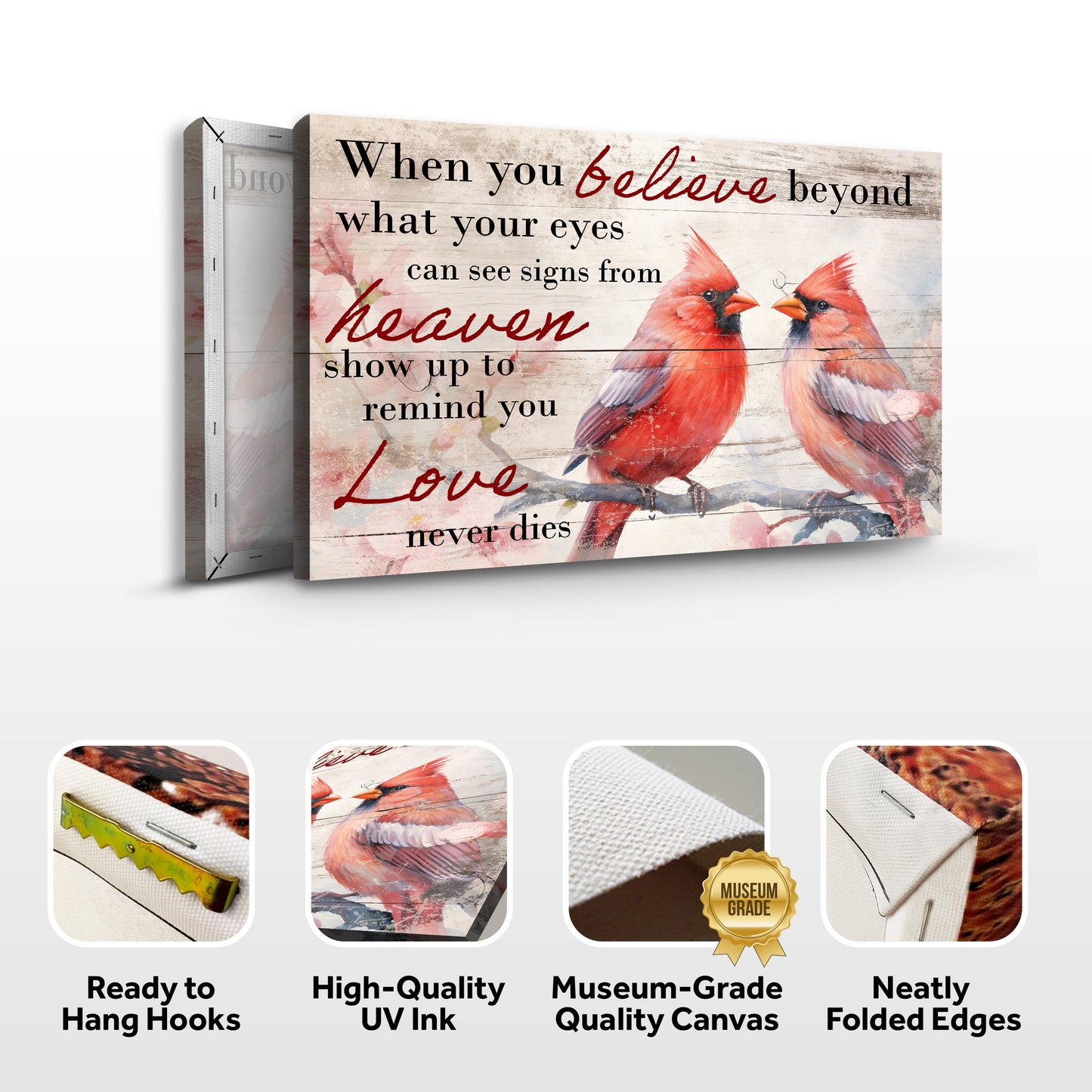 When You Believe What Your Eyes Can See Faith Canvas Sign