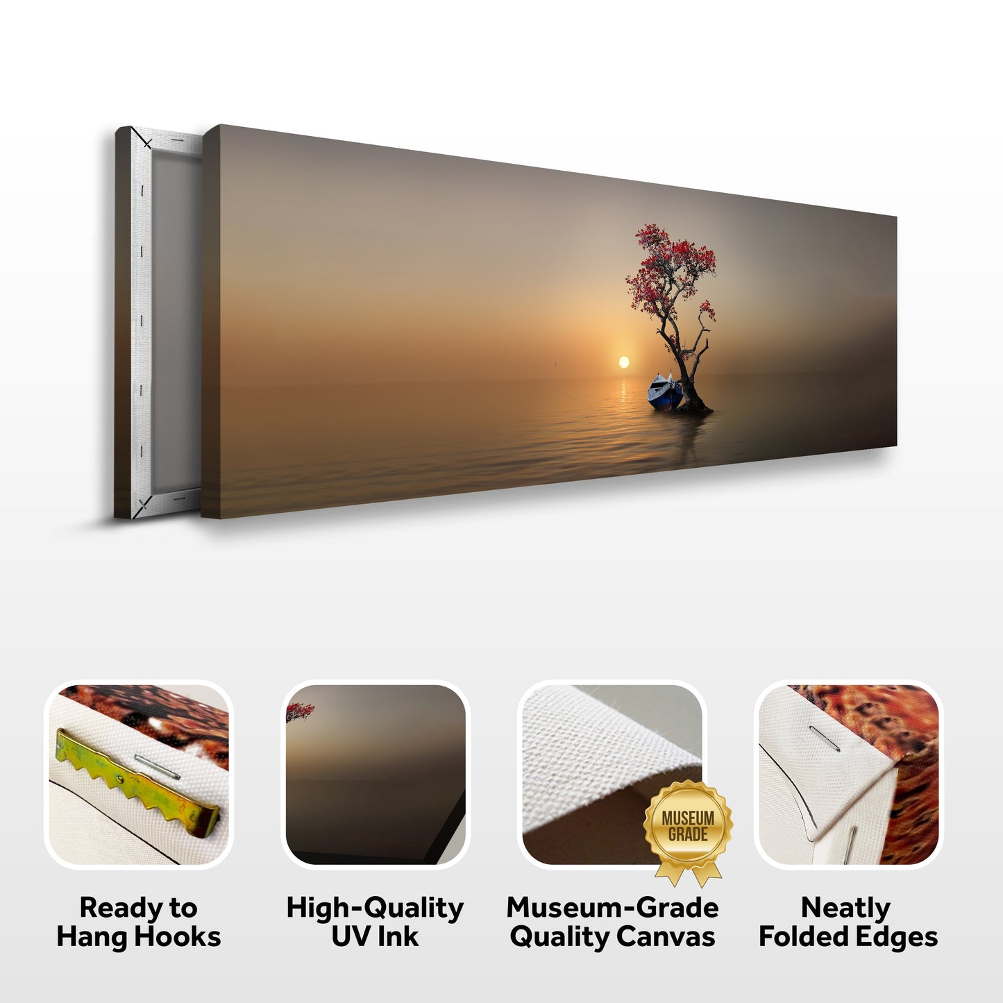 Lone Tree Landscape Canvas Wall Art IV