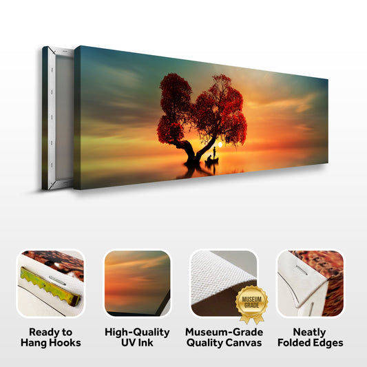 Lone Tree Landscape Canvas Wall Art II