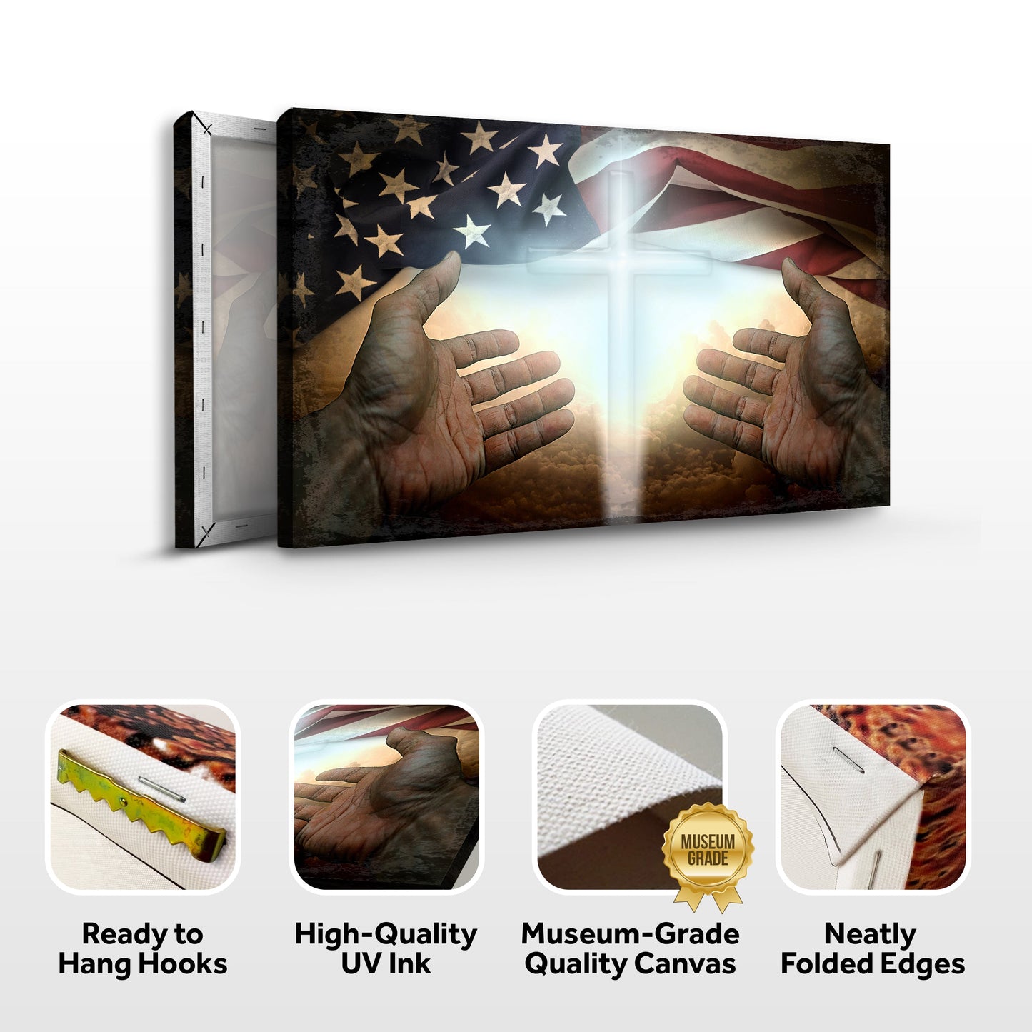 American Faith Patriotic Canvas Wall Art