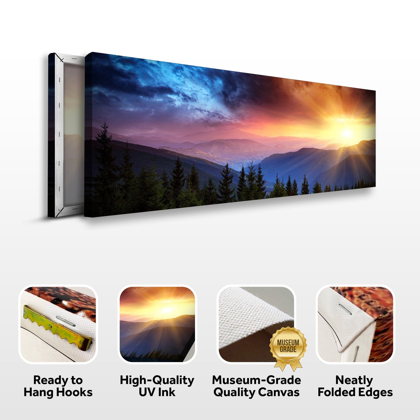 Purple Sunrise Landscape Canvas Wall Art
