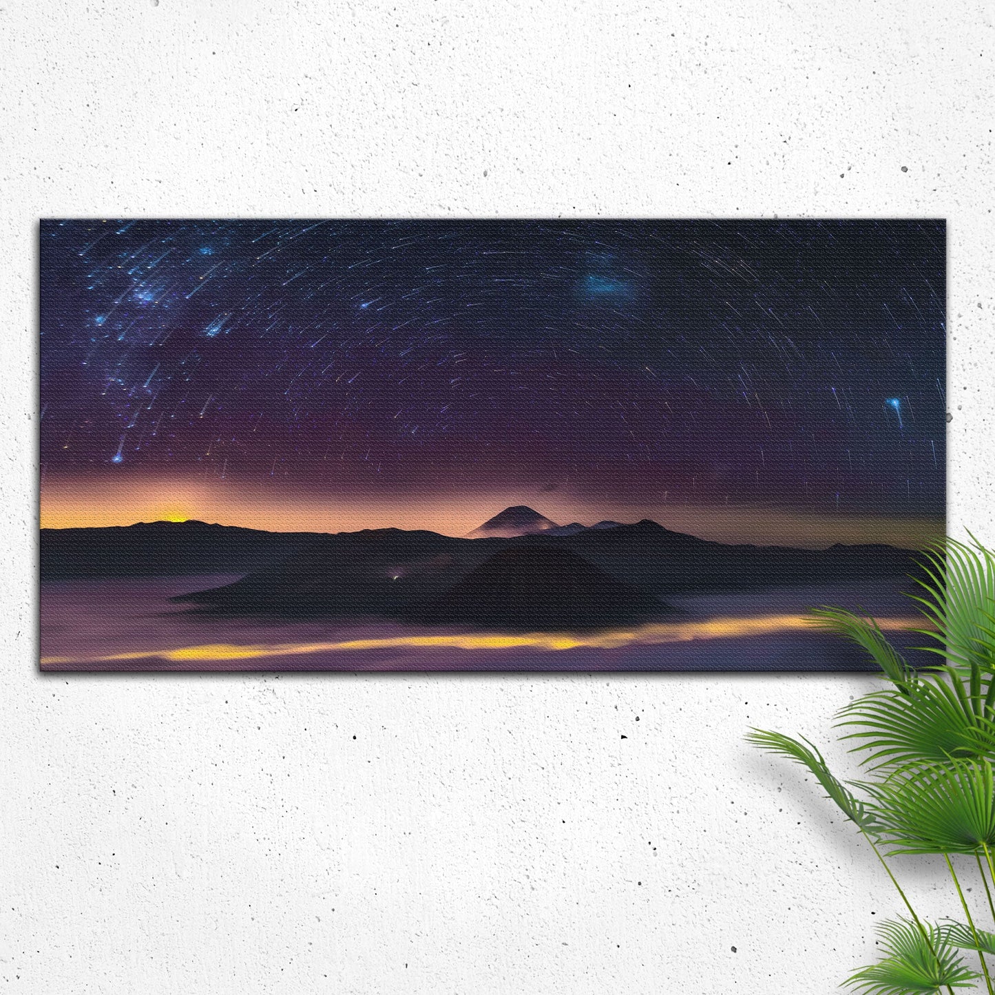 Majestic starry night sky with Milky Way canvas wall art