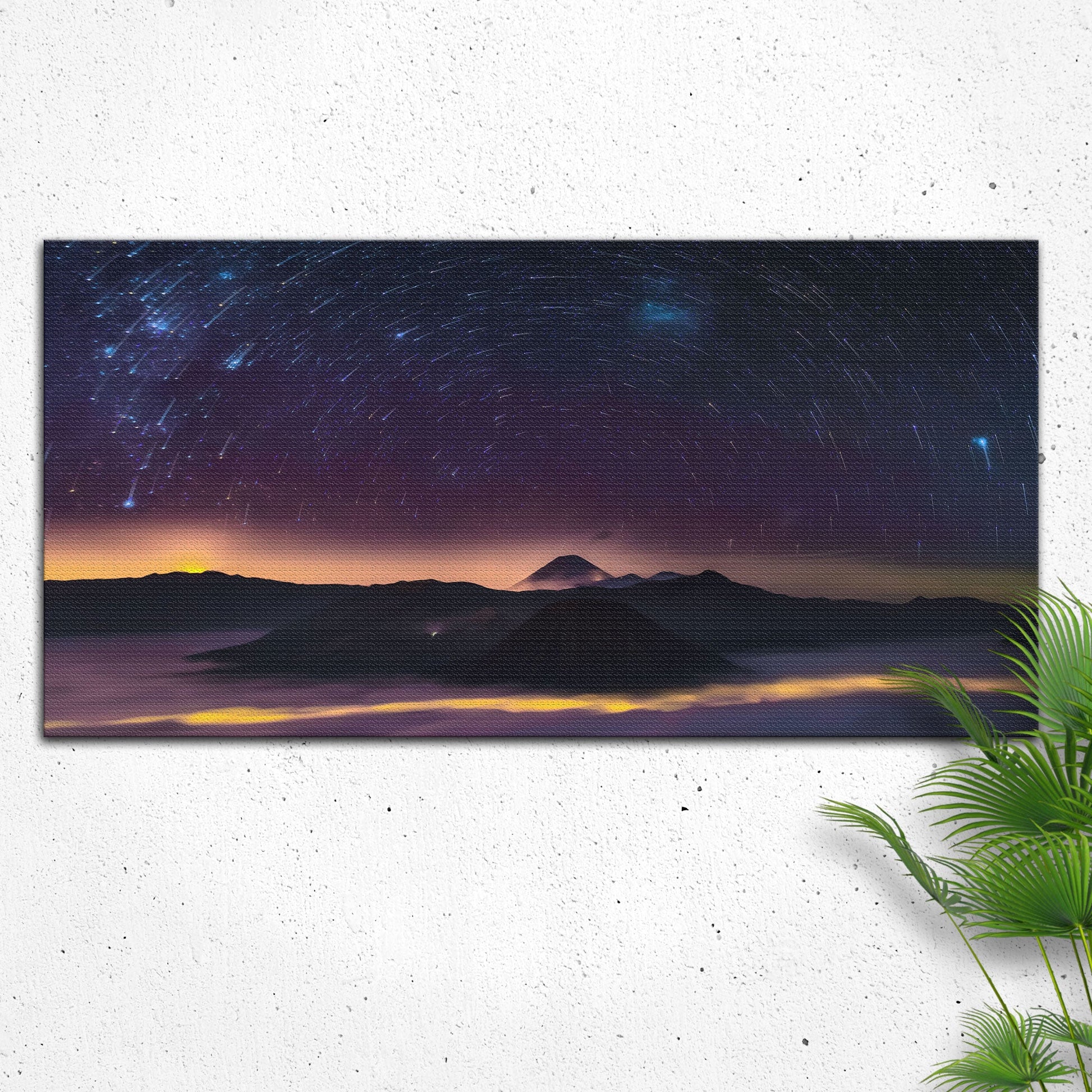 Majestic starry night sky with Milky Way canvas wall art