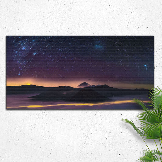 Majestic starry night sky with Milky Way canvas wall art