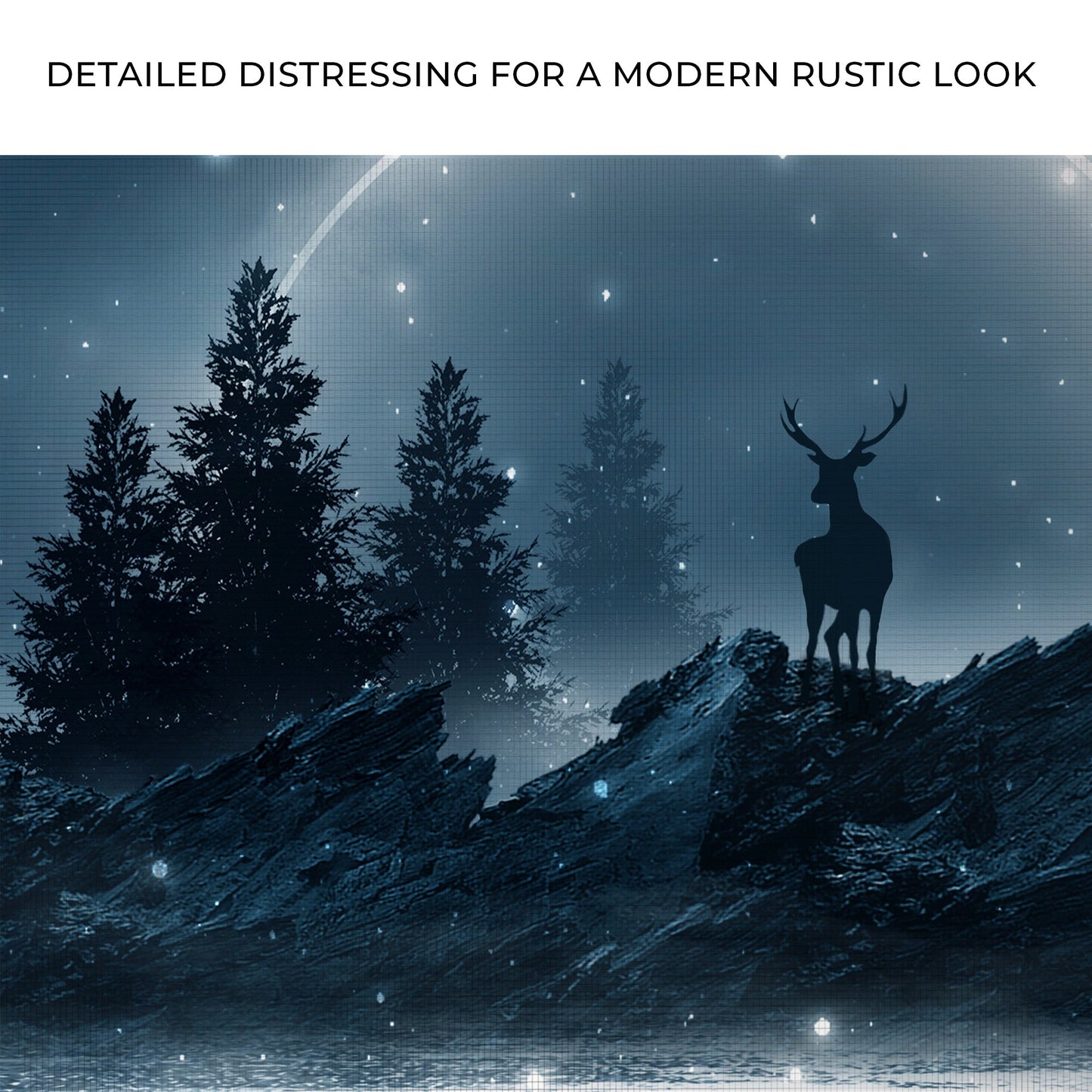 Midnight Deer Wildlife Canvas Wall Art