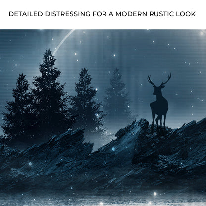 Midnight Deer Wildlife Canvas Wall Art