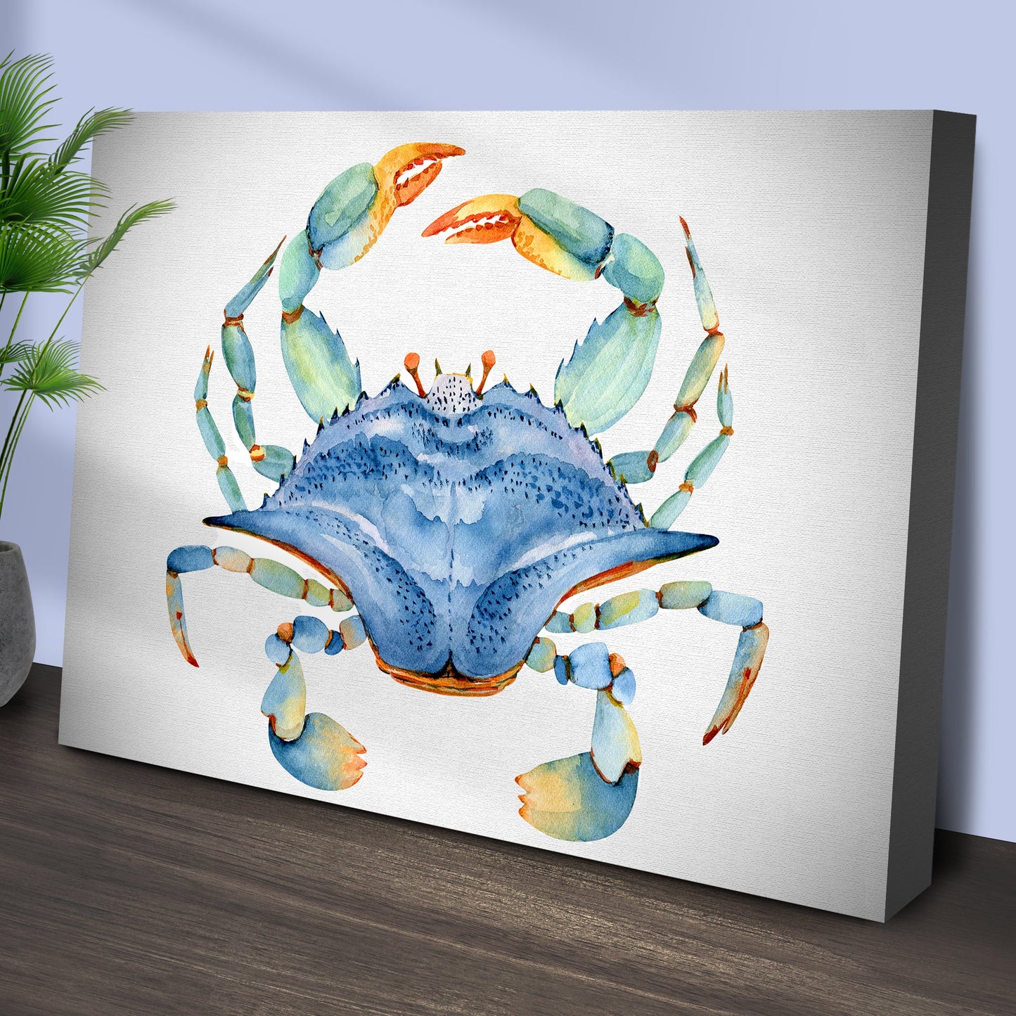 Crab Watercolor Canvas Wall Art
