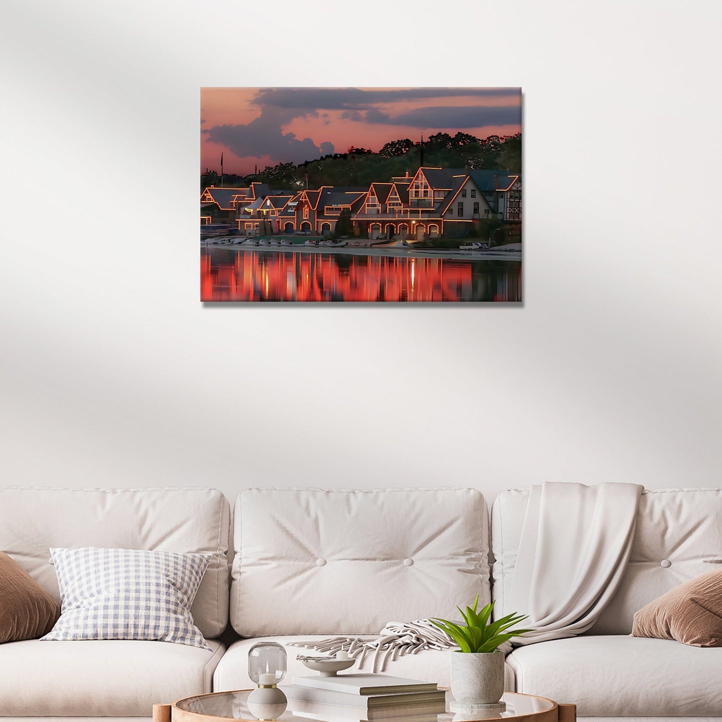 Philadelphia Boathouse Row Canvas Wall Art