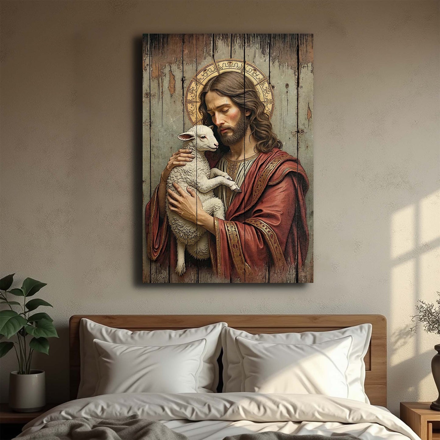 Jesus the Good Shepherd Canvas Wall Art