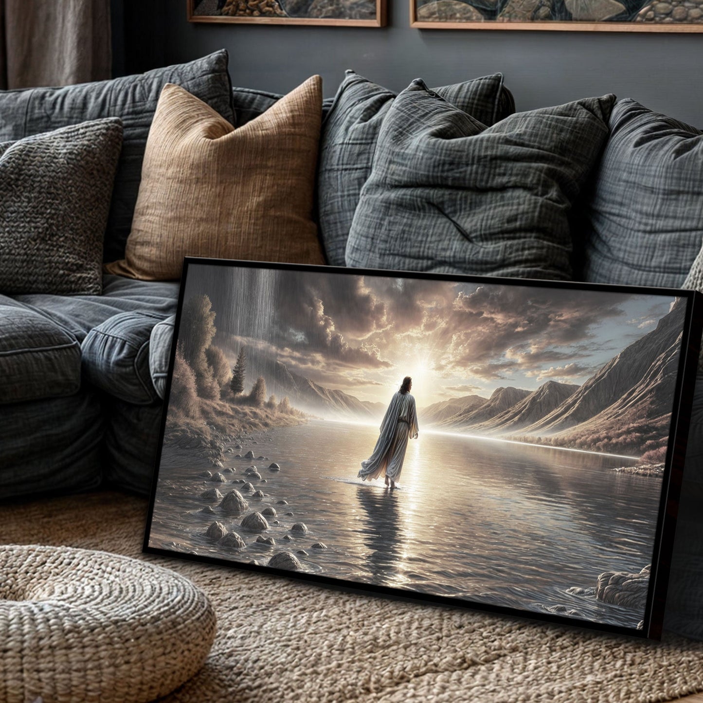 Walking on Water Faith Canvas Wall Art III