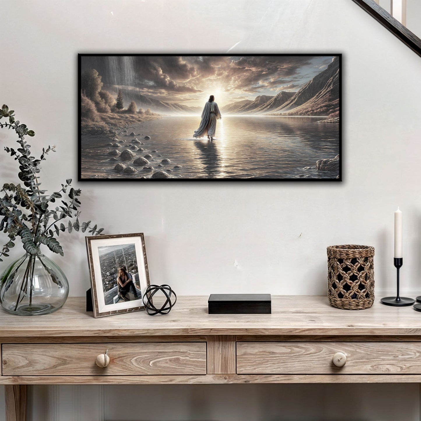 Walking on Water Faith Canvas Wall Art III