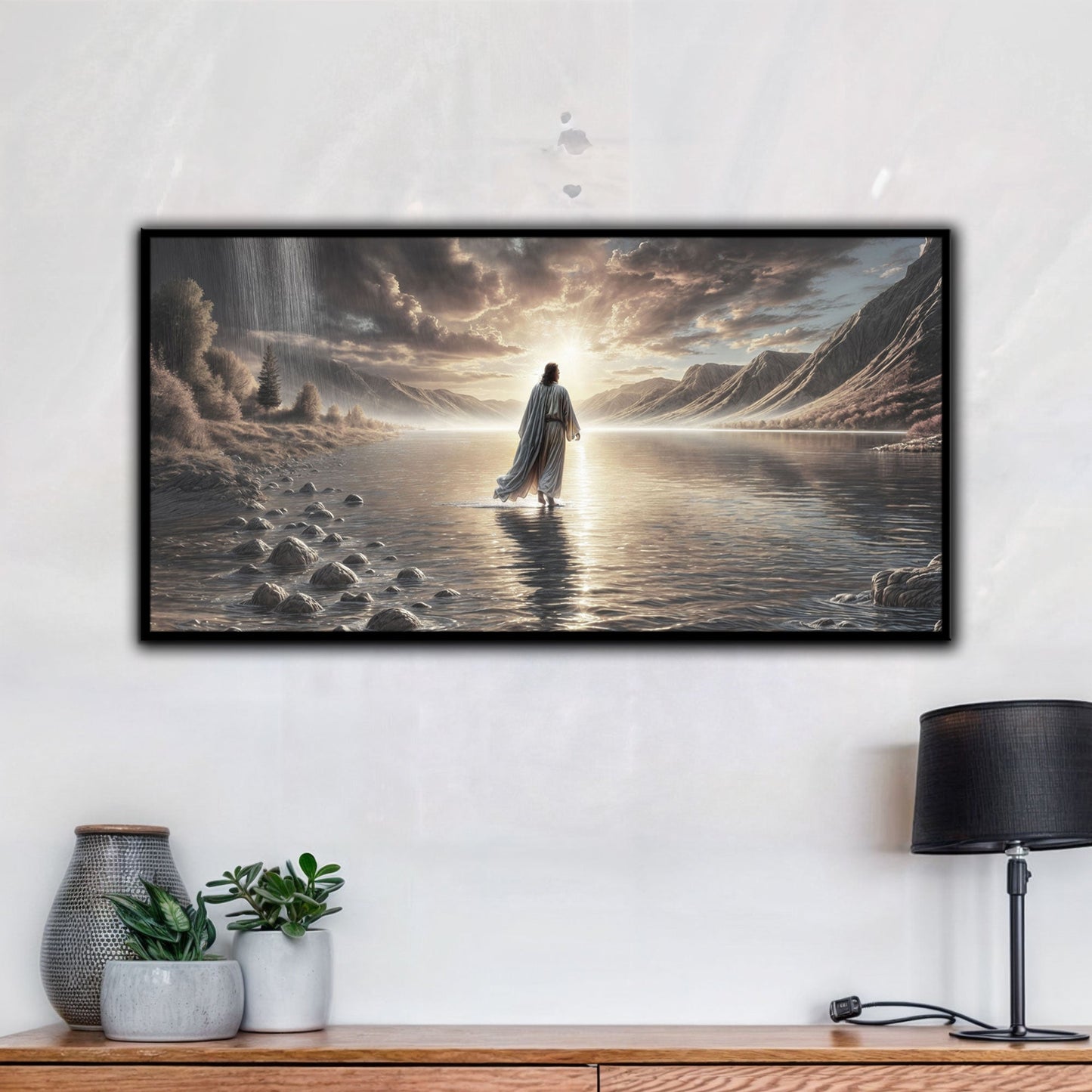 Walking on Water Faith Canvas Wall Art III