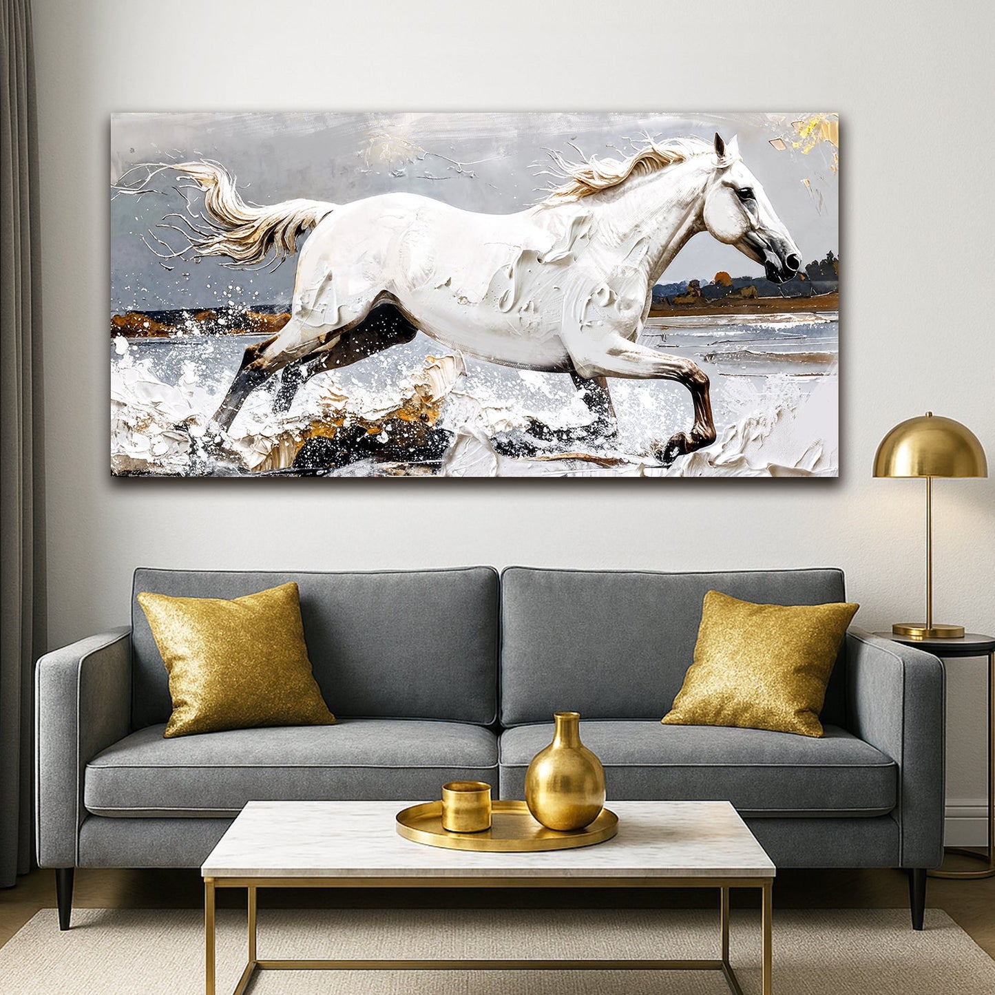 Abstract Horse Canvas Wall Art
