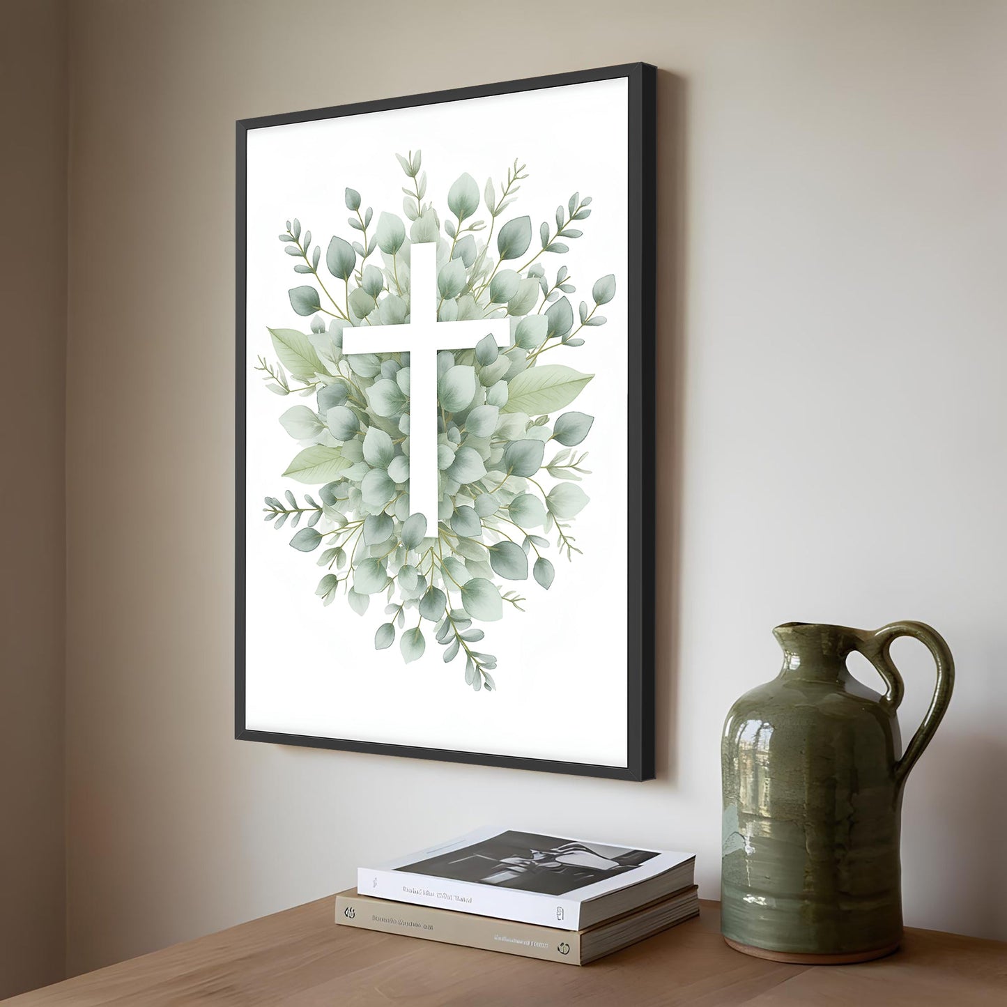 Minimalist Cross Faith Canvas Wall Art