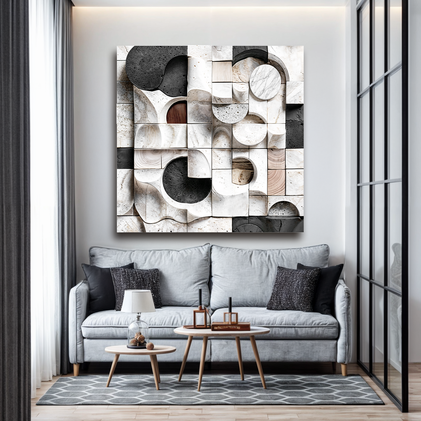Abstract Black And White Wall Art