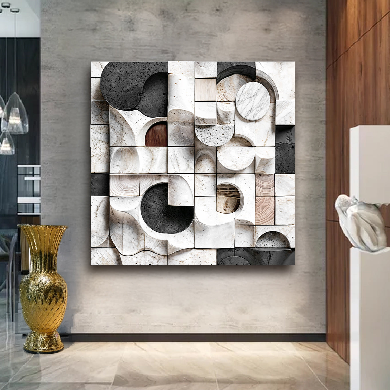 Abstract Black And White Wall Art