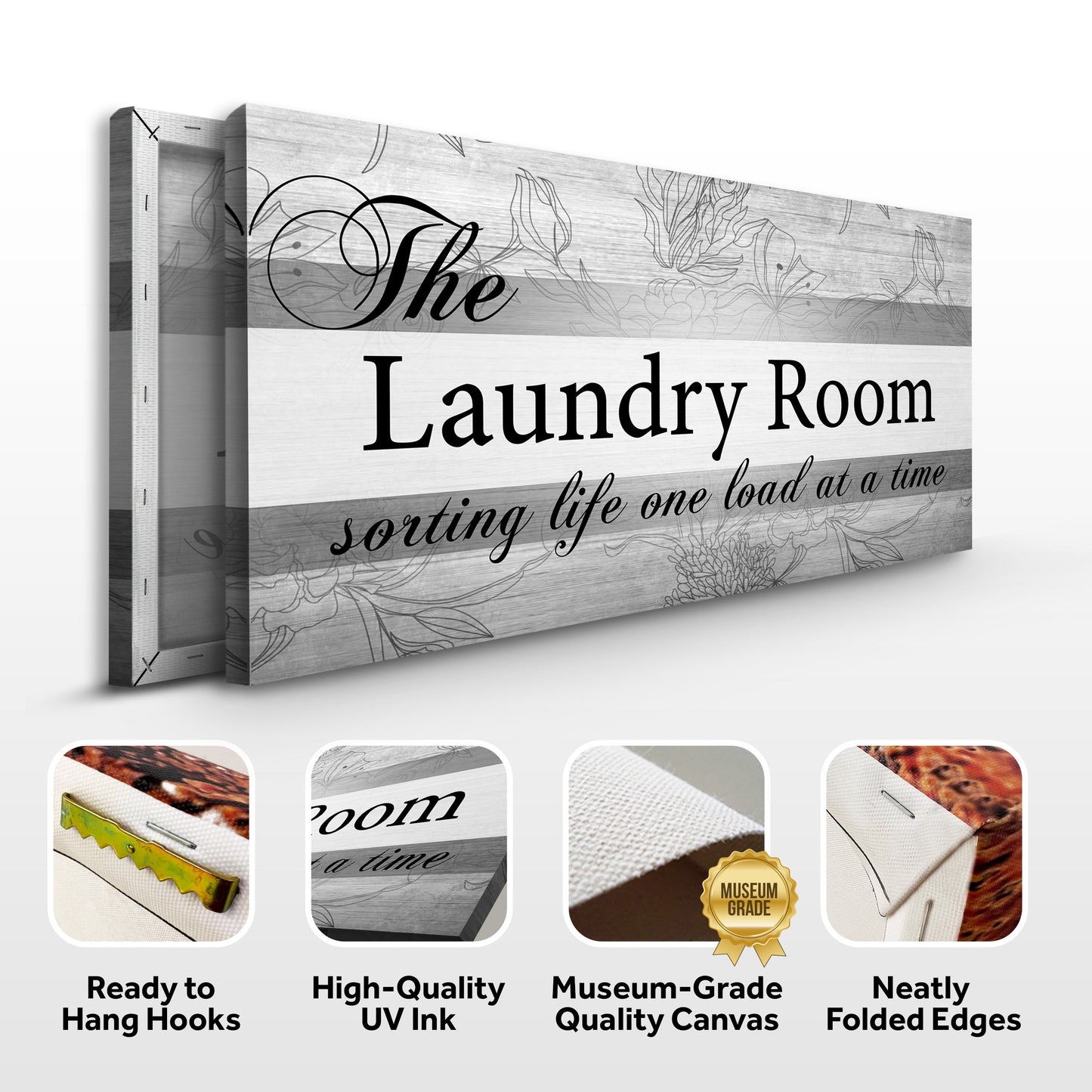 The Laundry Room Canvas Wall Art Sign