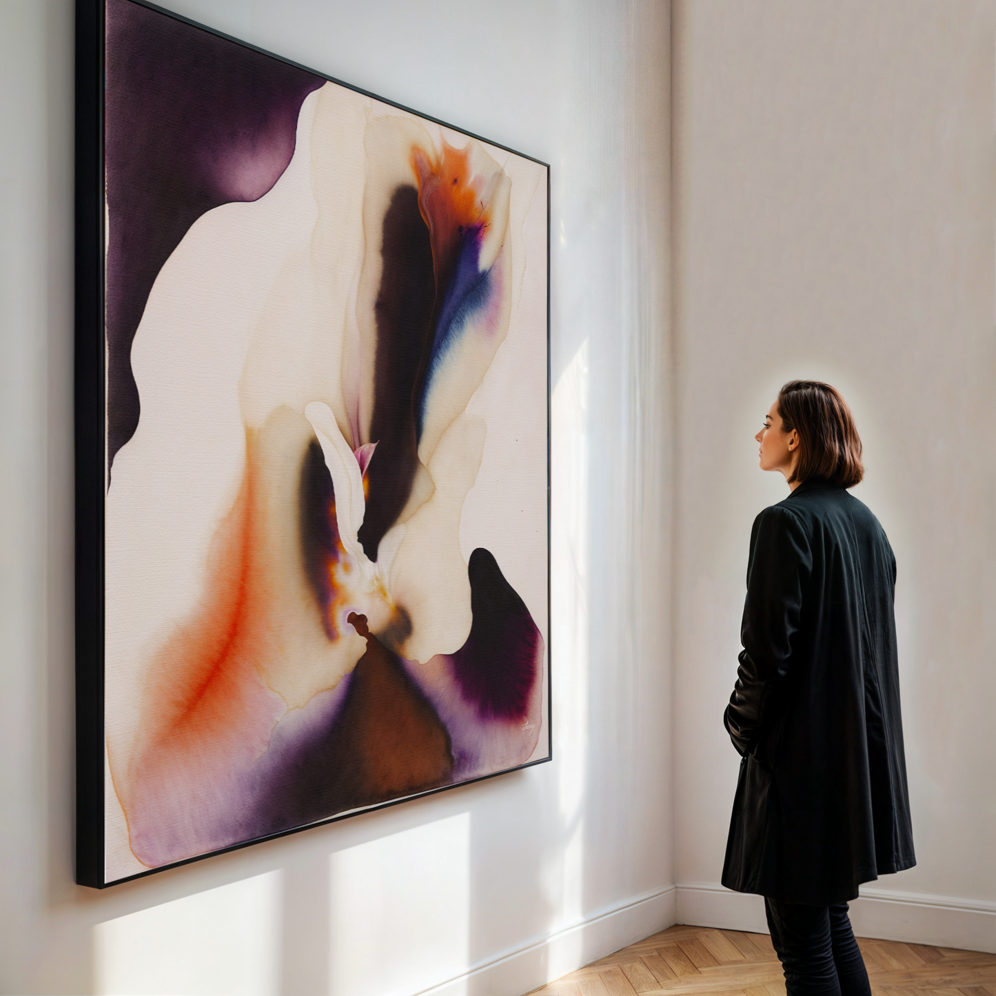 Velvet Bloom Abstract Canvas Wall Art