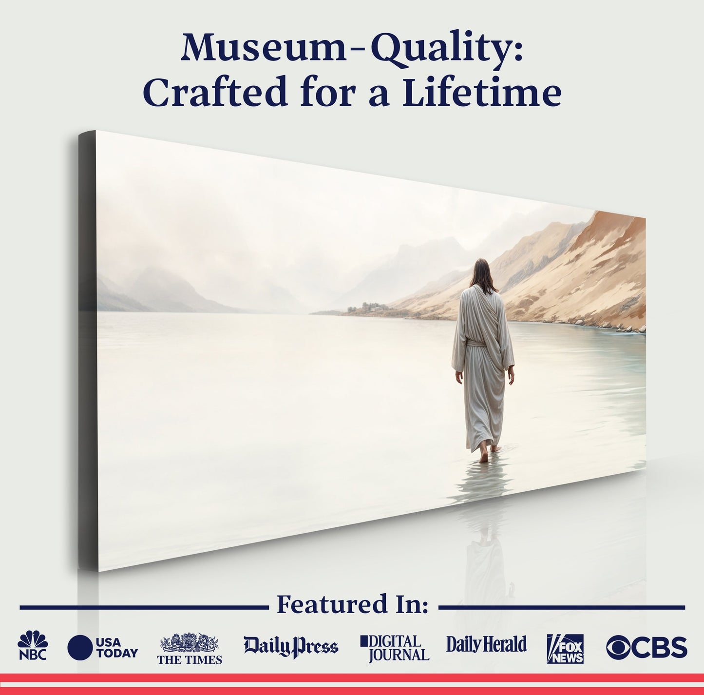 Walking on Water Faith Canvas Wall Art IV