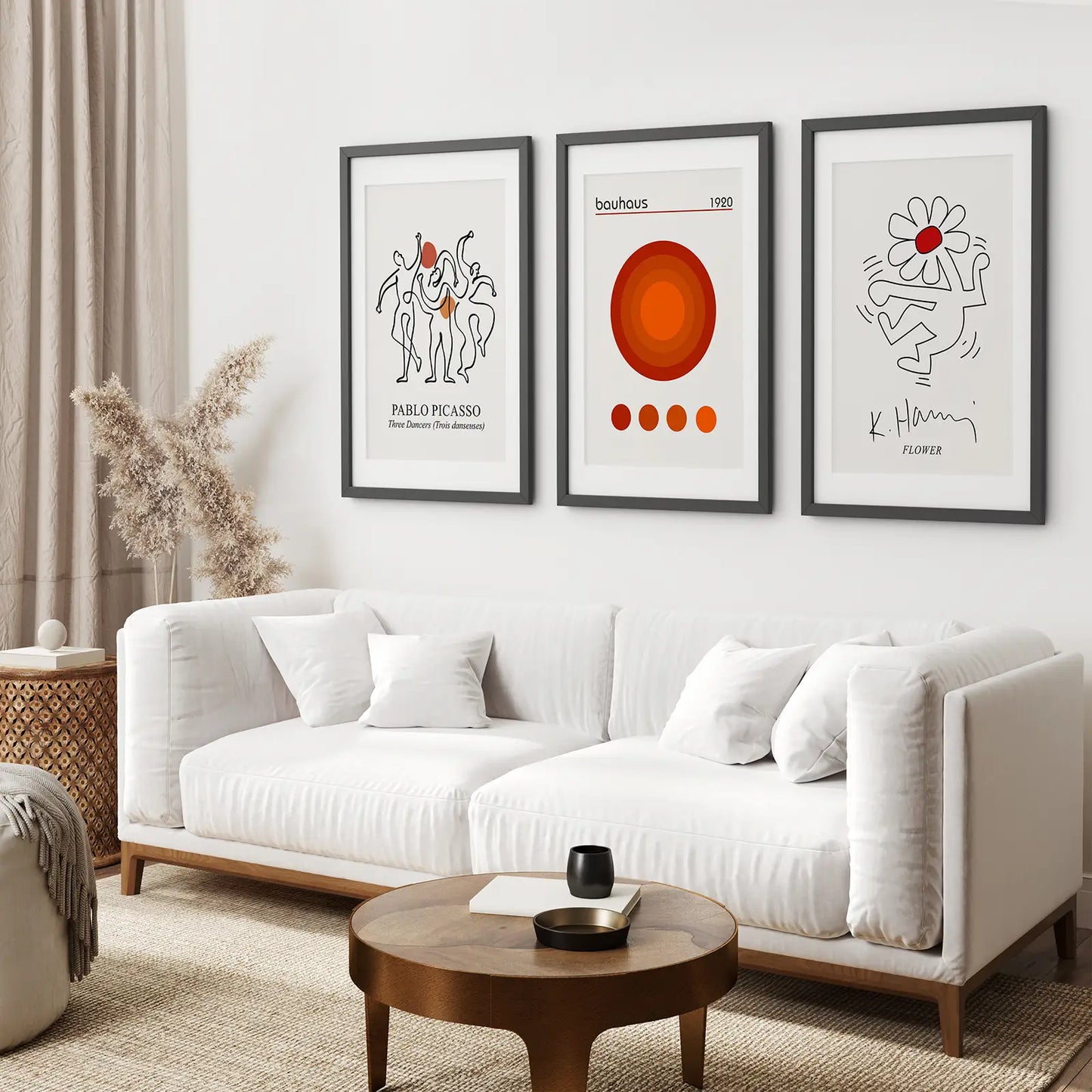 Abstract Line Art Wall Art Set of 3 Modern Prints