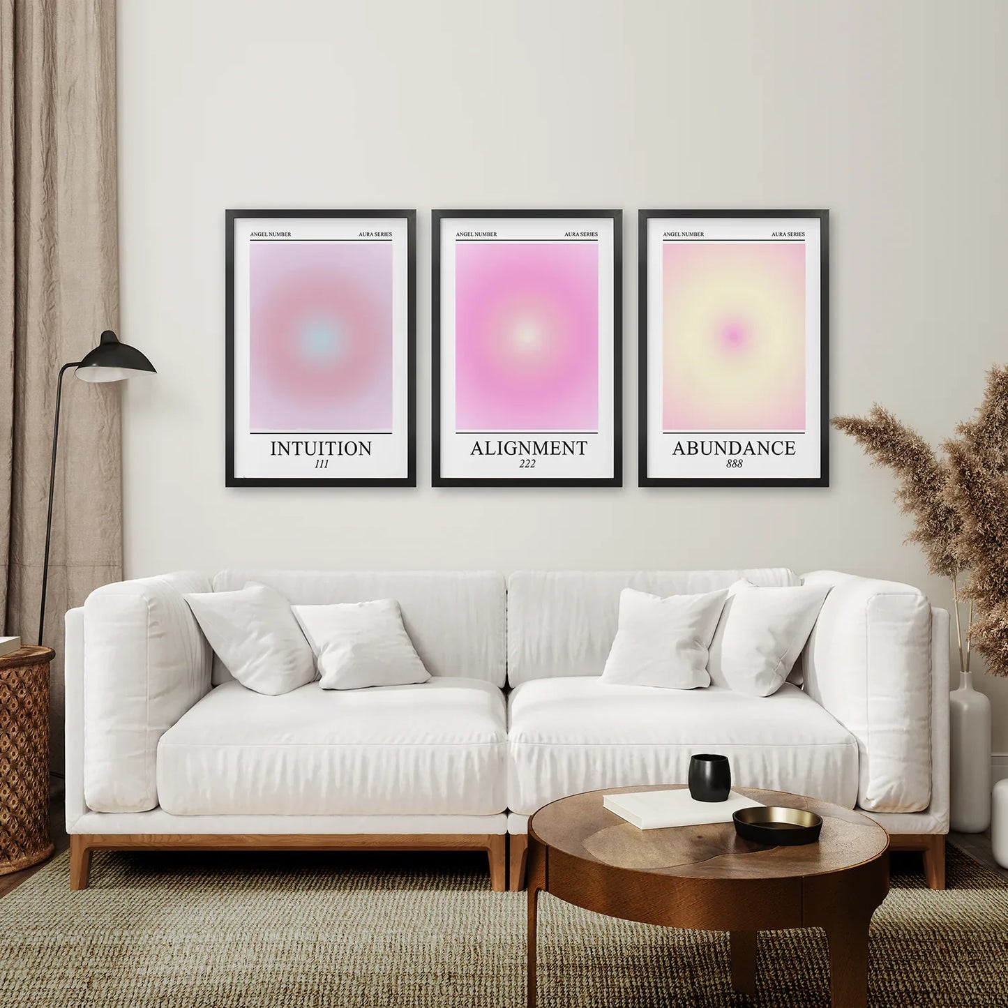 Aura Energy Gradient Wall Art Set of 3 Prints