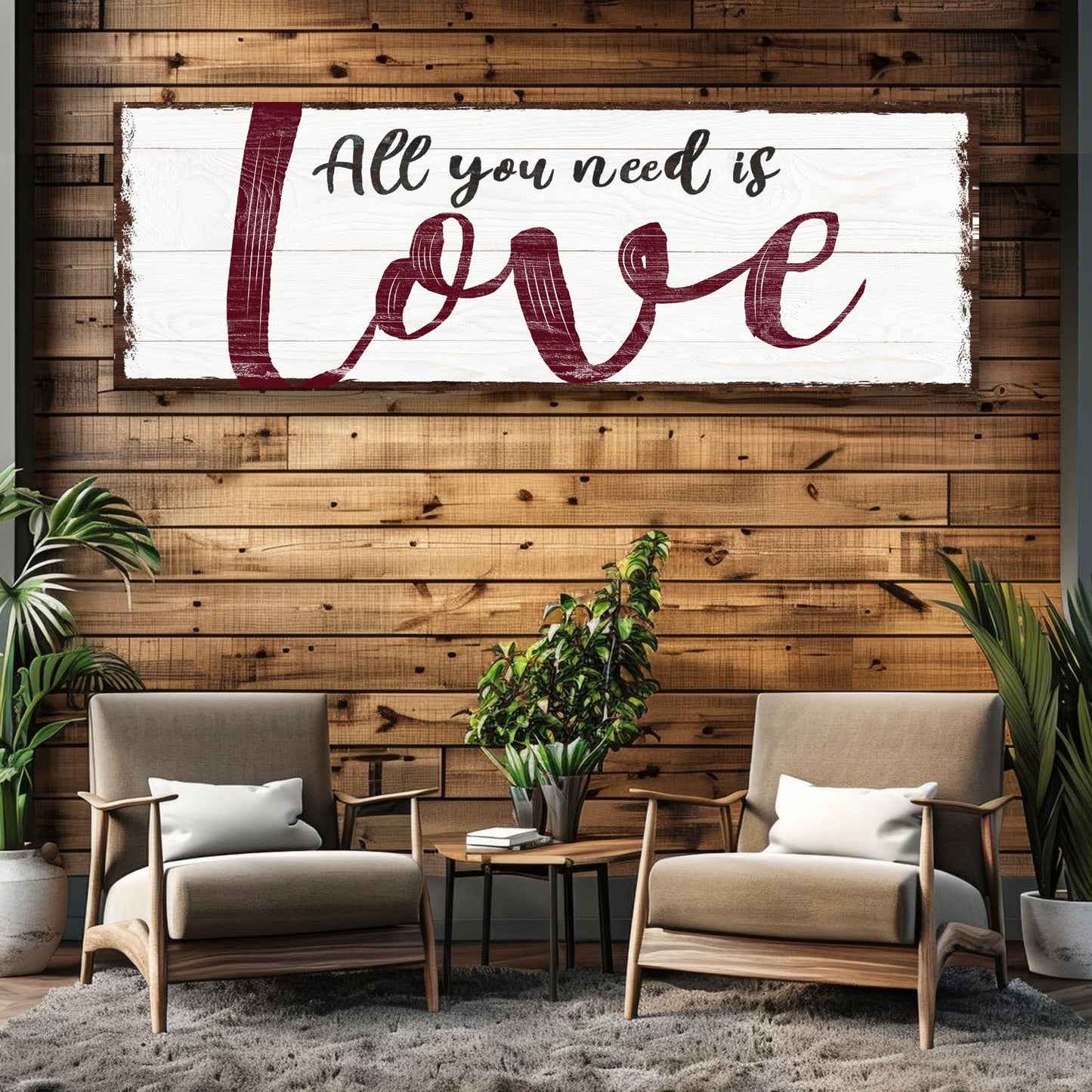 All You Need Is Love Canvas Sign II