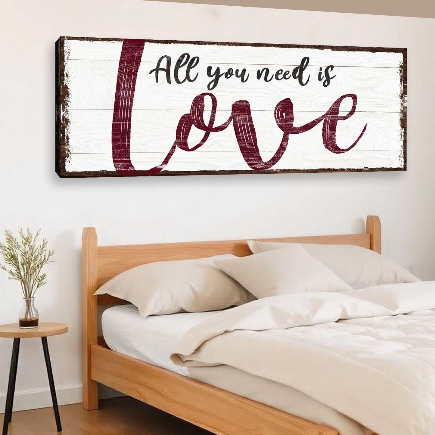 All you need is love canvas sign