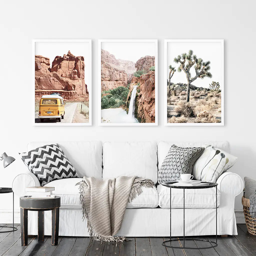 Arizona Travel Wall Art Set of 3 Desert Prints