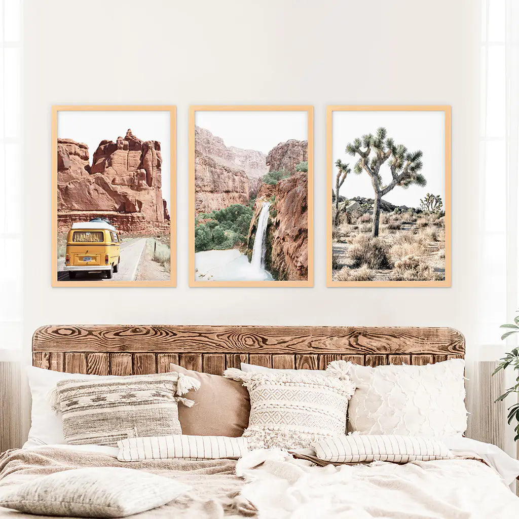 Arizona Travel Wall Art Set of 3 Desert Prints