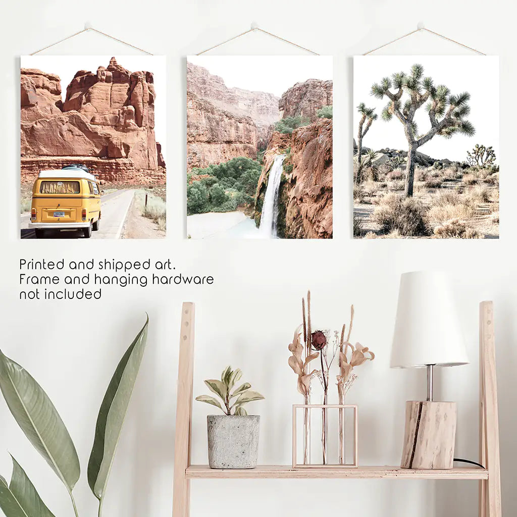 Arizona Travel Wall Art Set of 3 Desert Prints