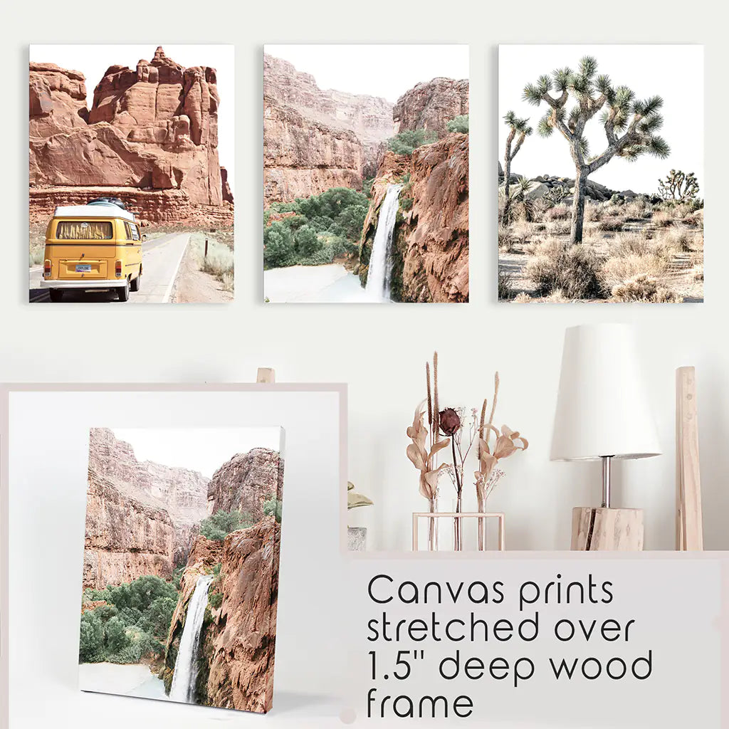 Arizona Travel Wall Art Set of 3 Desert Prints