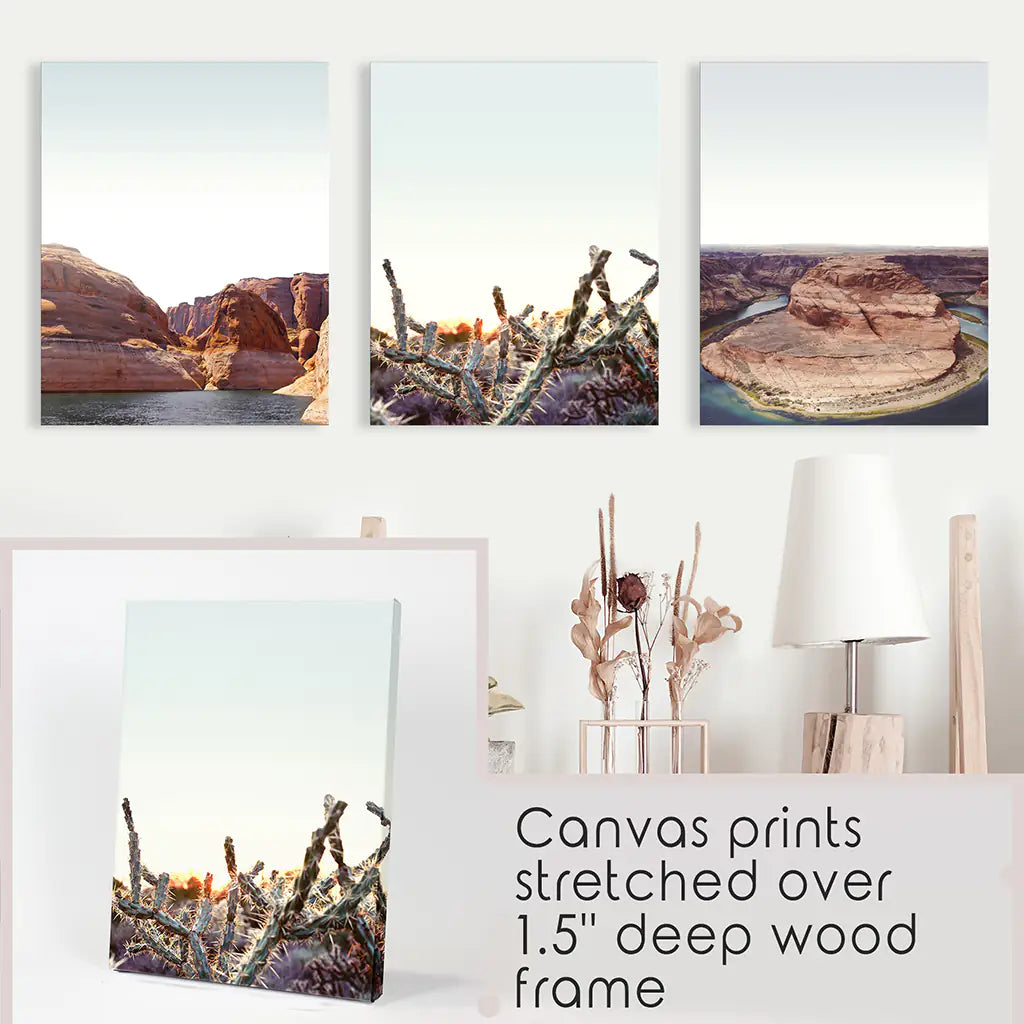 Lake Powell Horseshoe Bend Wall Art, Travel 3 Piece Set