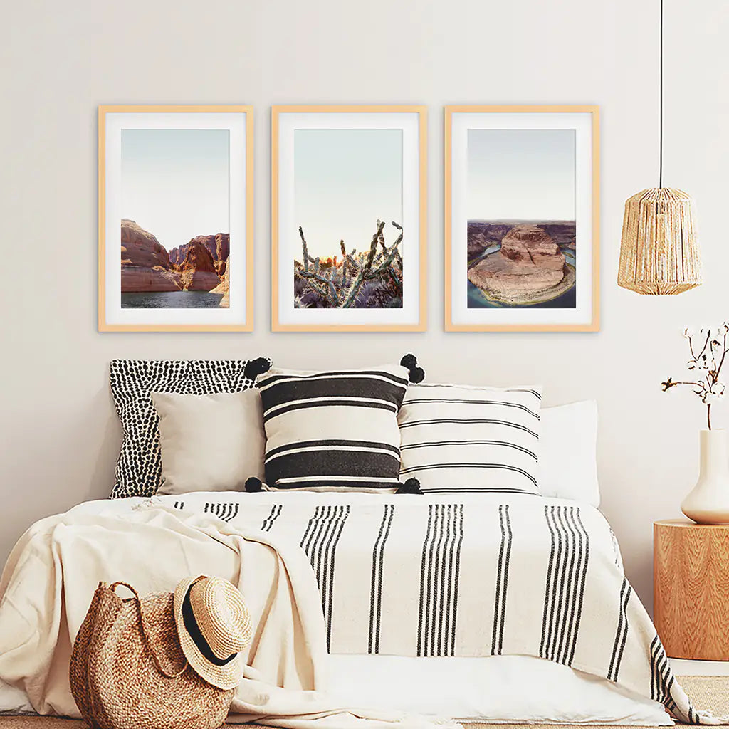 Lake Powell Horseshoe Bend Wall Art, Travel 3 Piece Set