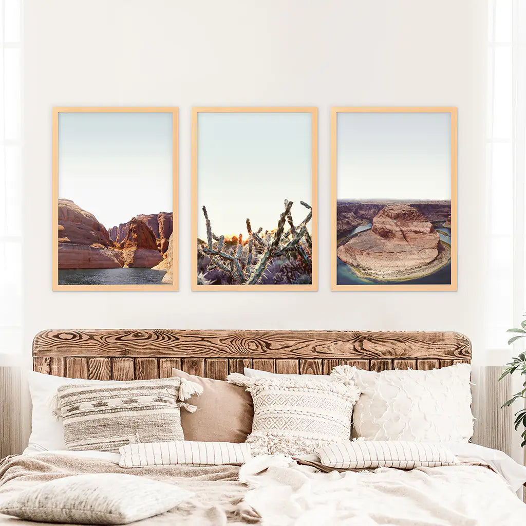 Lake Powell Horseshoe Bend Wall Art, Travel 3 Piece Set