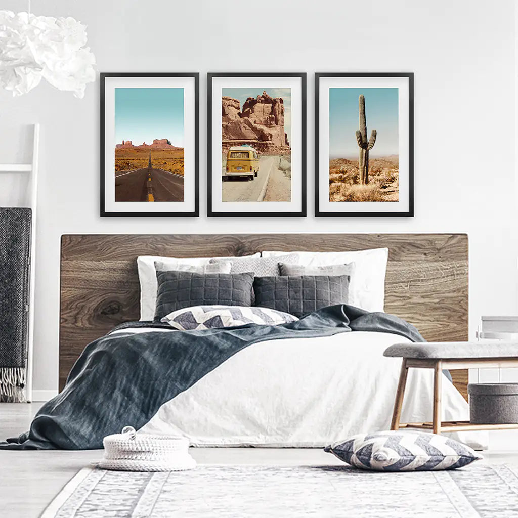 Coastal Surf Wall Art, Waves and Beach 3 Piece Set