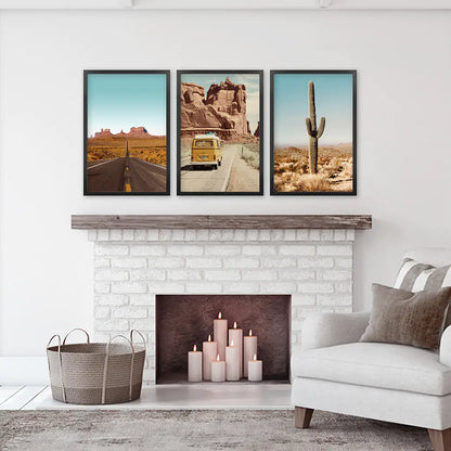 Coastal Surf Wall Art, Waves and Beach 3 Piece Set