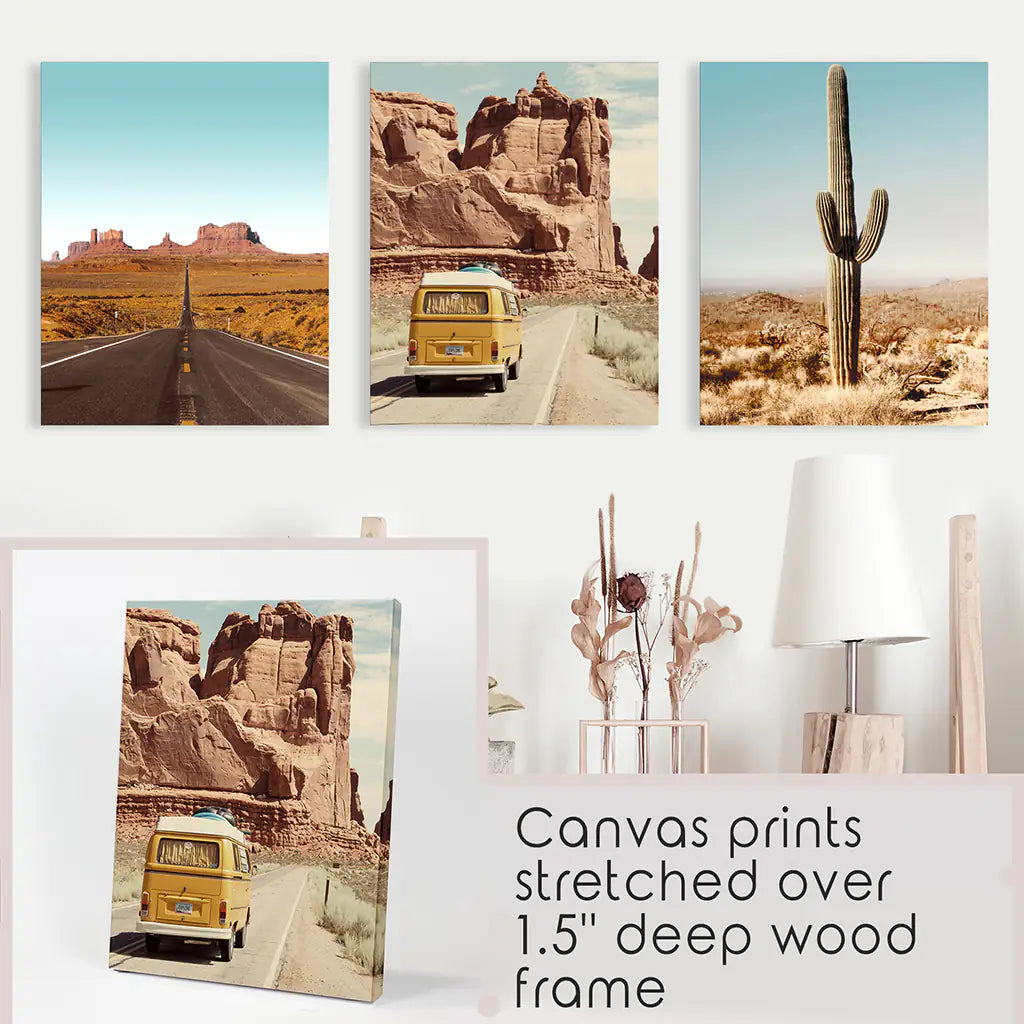 Coastal Surf Wall Art, Waves and Beach 3 Piece Set