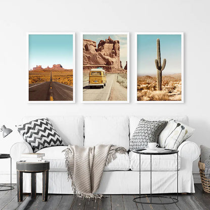 Coastal Surf Wall Art, Waves and Beach 3 Piece Set