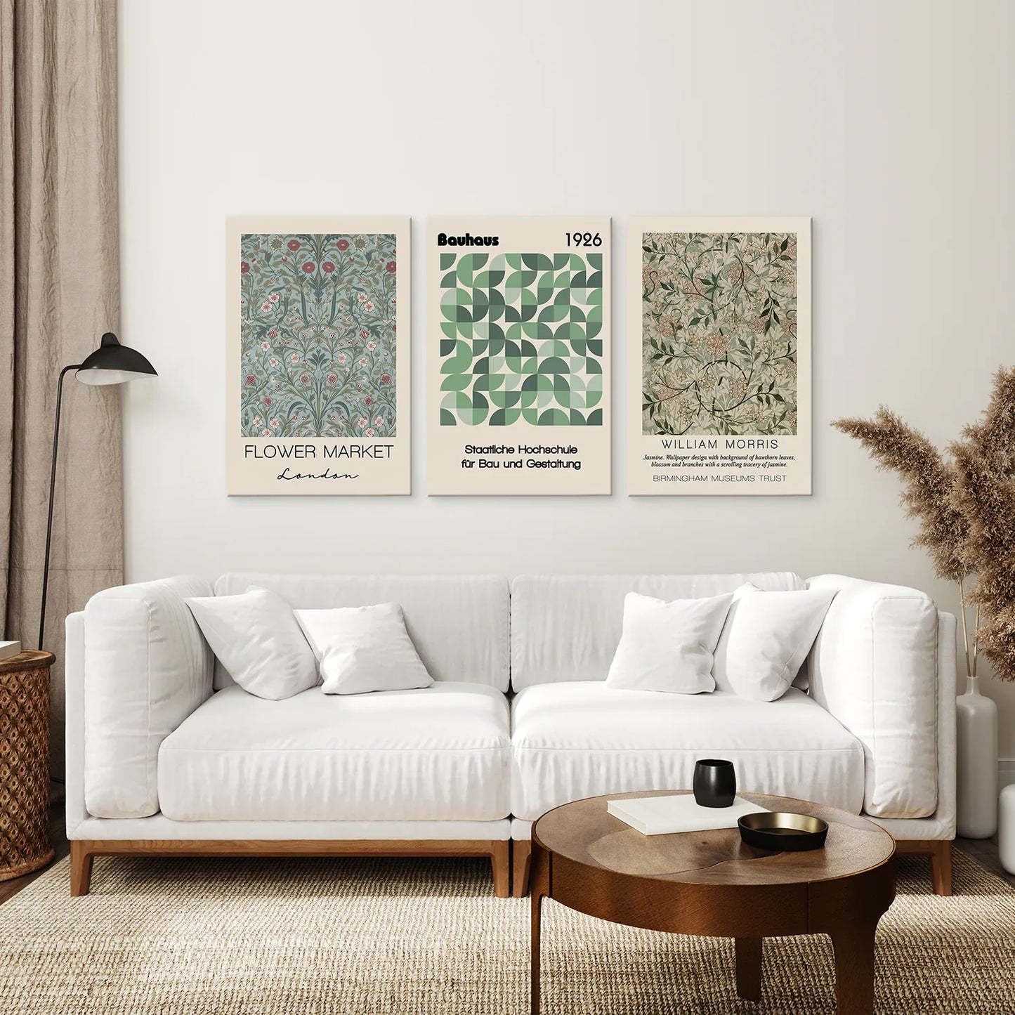 Neutral Botanical Wall Art Set of 3 Home Prints