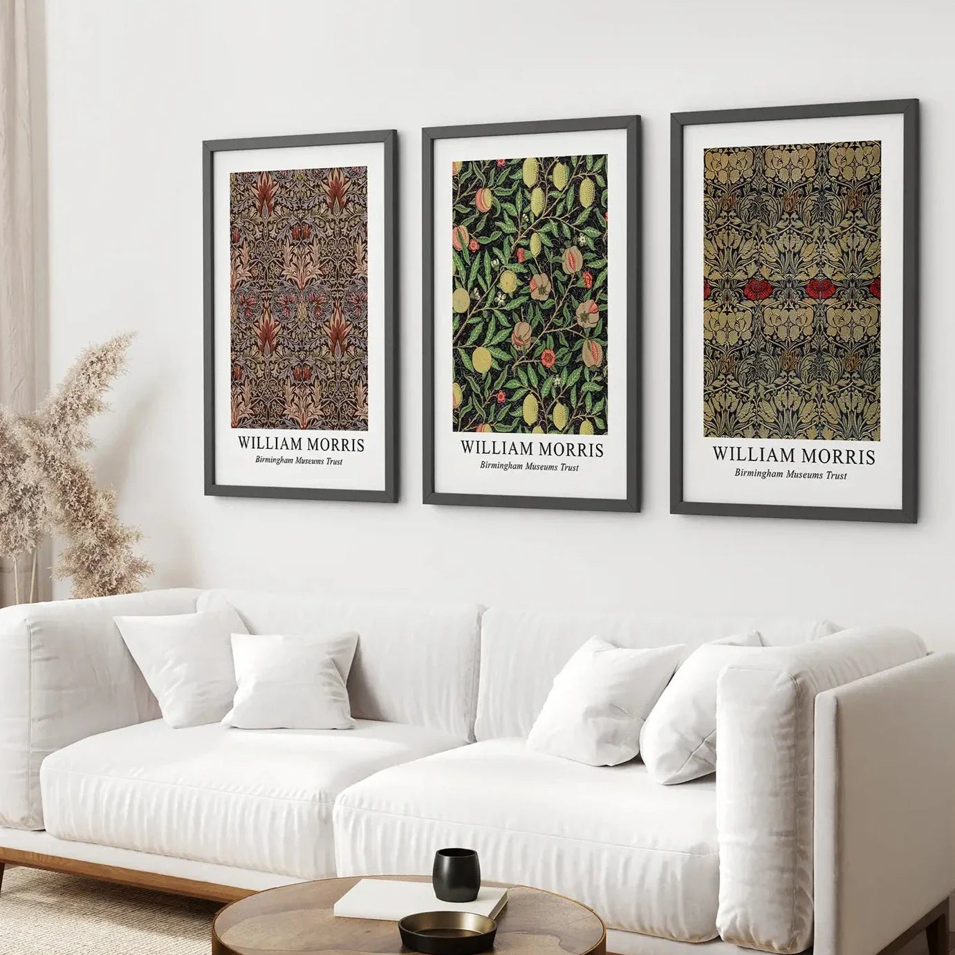 Vintage Floral Wall Art Set of 3 Art Nouveau Prints