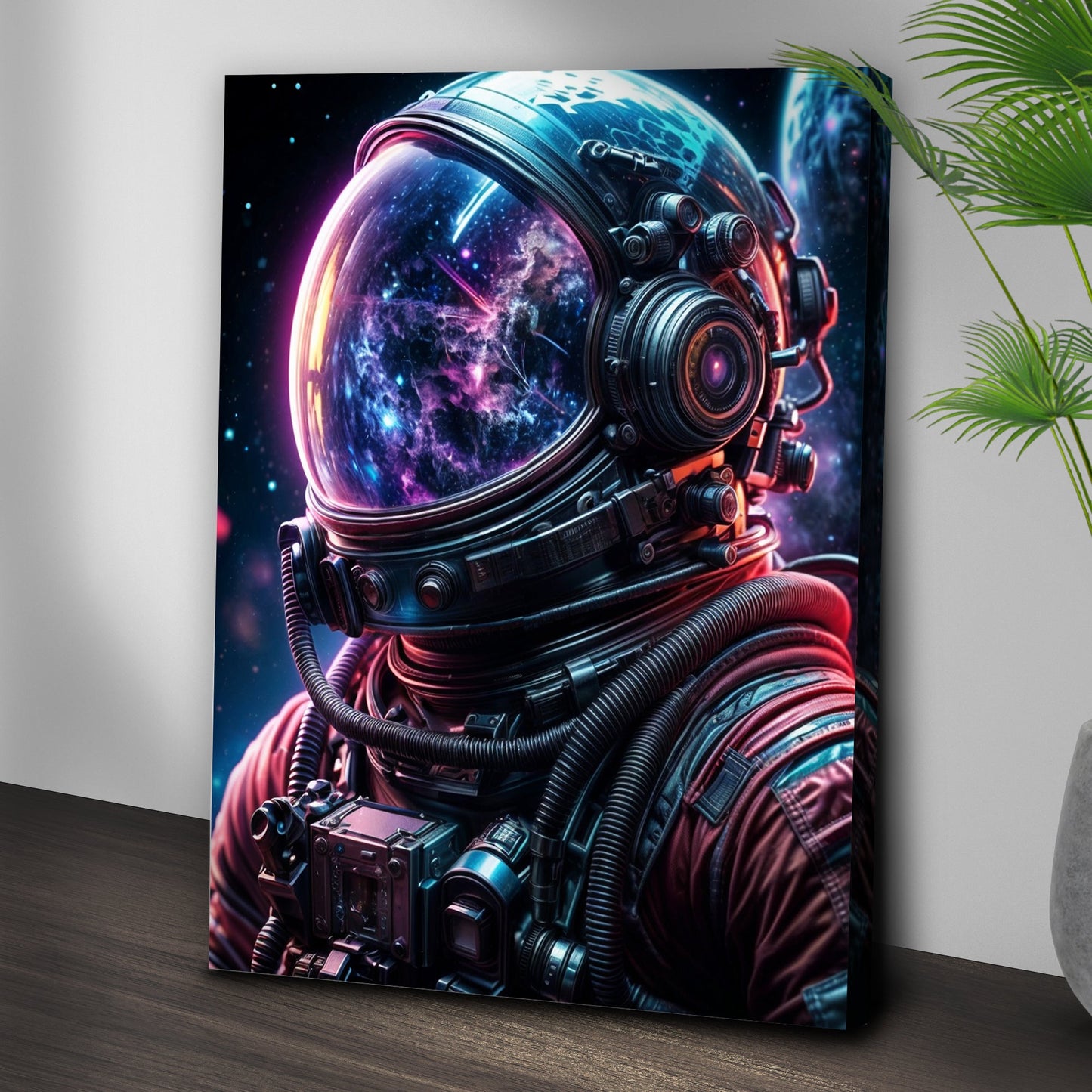 Astronaut Glow Space Canvas Wall Art