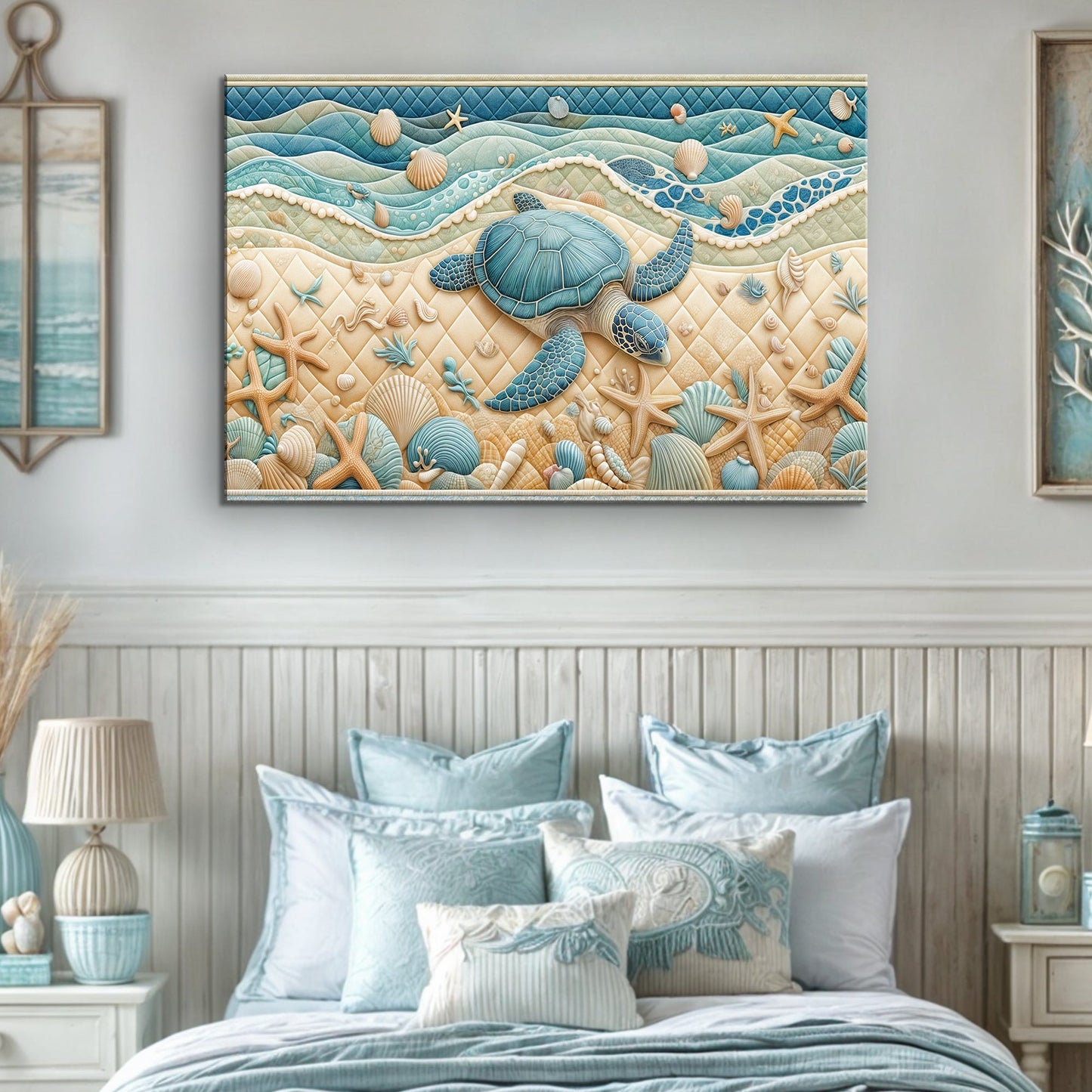3D Coastal Canvas Wall Art IV