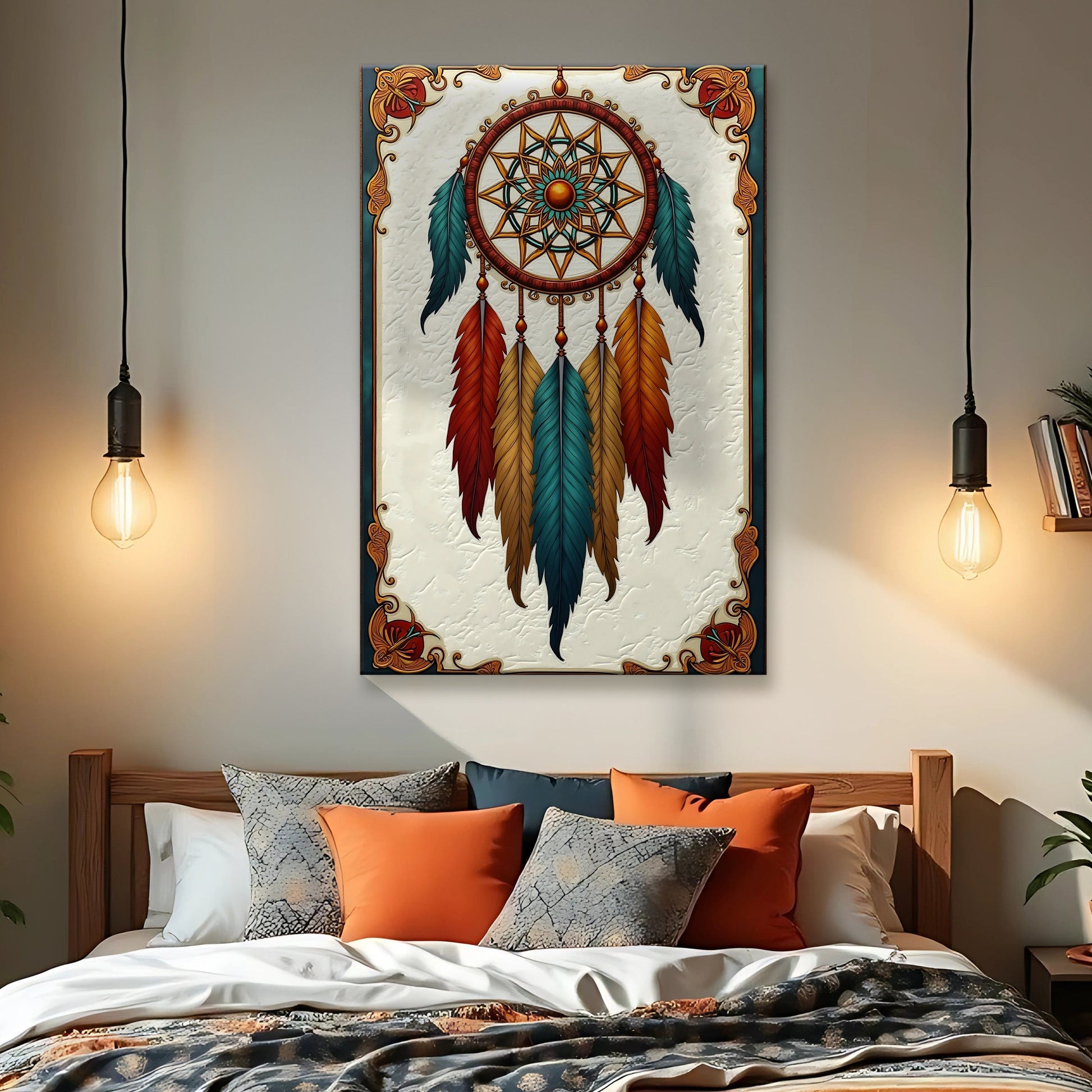 Whispering feathers canvas print with soft flowing lines